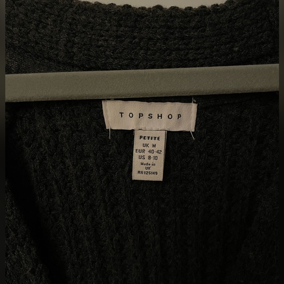 TOPSHOP petite gray cardigan - Picture 4 of 5
